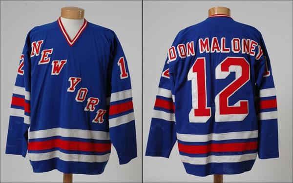 - 1986-87 Don Maloney Game Worn New York Rangers Jersey