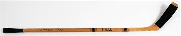 - 1970’s Bobby Hull Signed & Game-Used WHA Stick