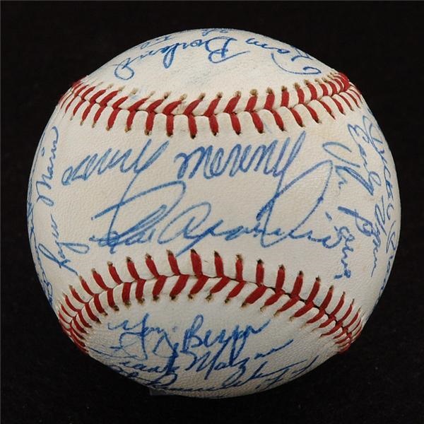 - 1960 All-Star Signed Baseball 
With Mantle, Maris And Williams