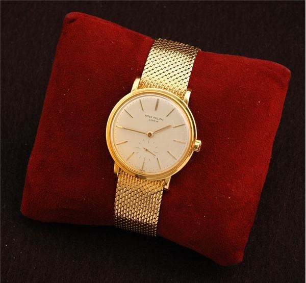 - Patek Phillipe 18K Wrist Watch, With Textured 18K Band