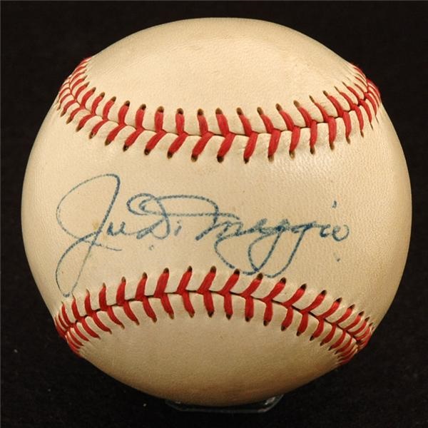 - Circa 1950 Joe DiMaggio Single Signed Baseball