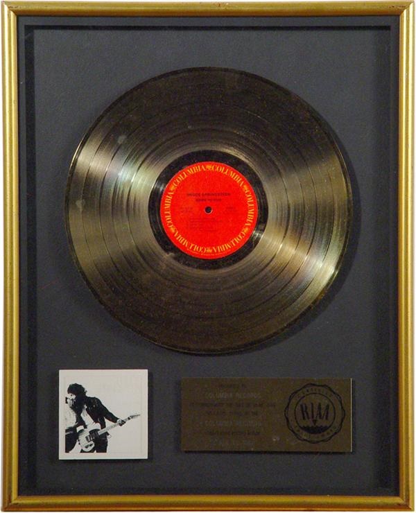 - Born To Run Gold Record Award