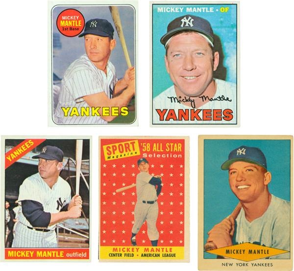 - 78 Various Mantle Cards Sent In From Collectors And Kept By Mickey