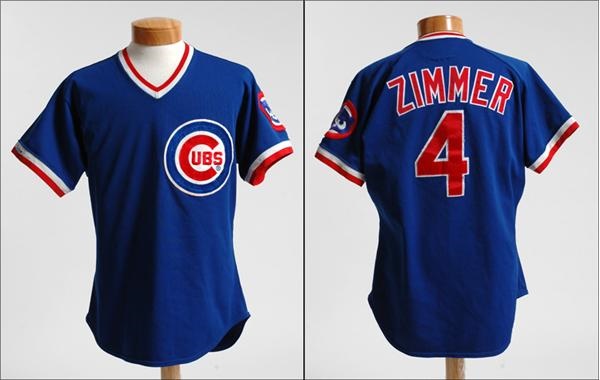 - 1989 Don Zimmer Game Worn Chicago Cubs Jersey
