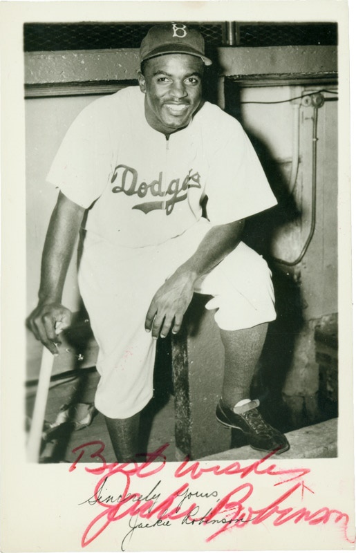 Jackie Robinson & Brooklyn Dodgers - Jackie Robinson Signed Photo