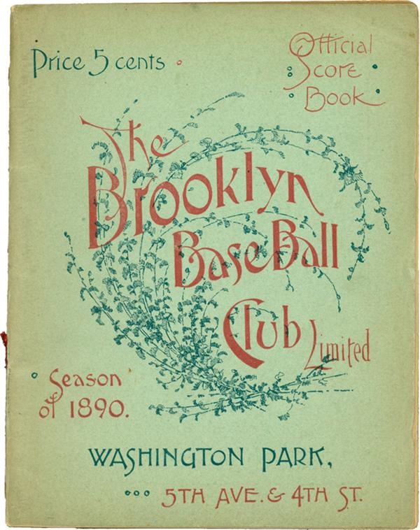 Jackie Robinson & Brooklyn Dodgers - 1890 Brooklyn vs. Chicago Program
