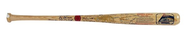 Jackie Robinson & Brooklyn Dodgers - Cooperstown Ebbets Field Commemorative Signed Bat