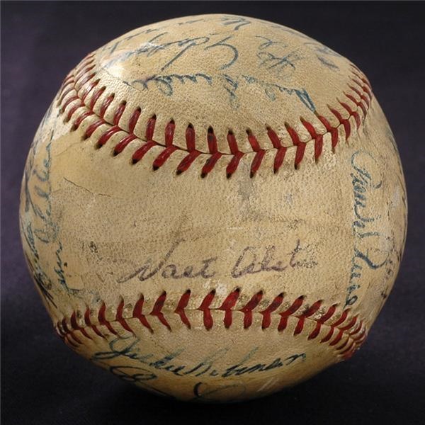 Jackie Robinson & Brooklyn Dodgers - 1955 Brooklyn Dodgers Team Signed Baseball
