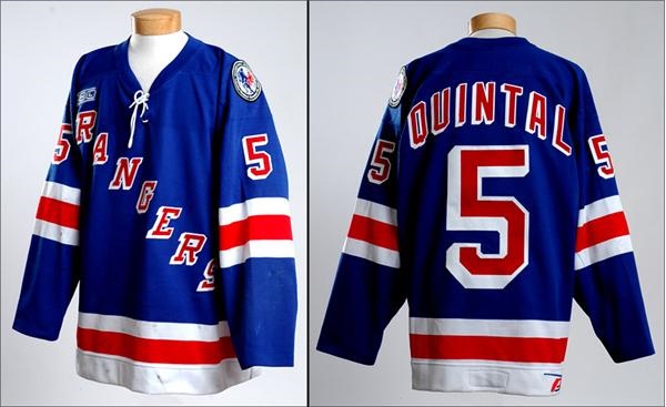 The Chris Berg Collection - 1999-00 Stephane Quintal Game Worn New York Rangers Jersey