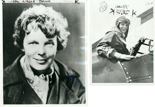 Non-Sports photographs - Two Classic Amelia Earhart Images
