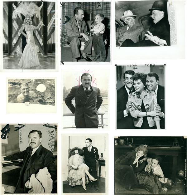 Non-Sports photographs - Amazing Wire Photo Collection with Hemingway, Bogey, Houdini & The Rat Pack (9)
