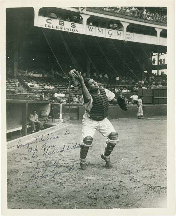Jackie Robinson & Brooklyn Dodgers - Roy Campanella Vintage Signed 8x10&quot; Photograph