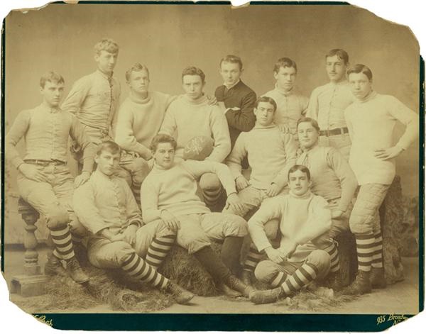 - 1893 Football Team Photo with Player That Was Killed In Game