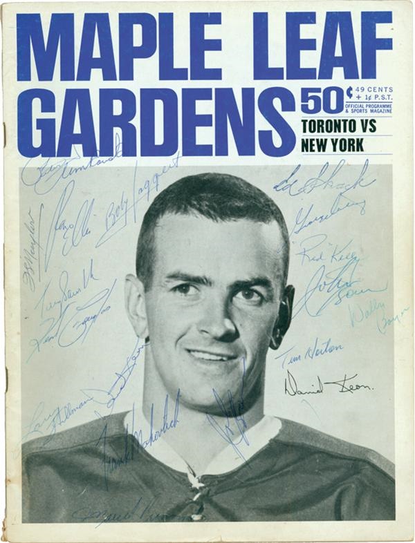 Hockey Autographs - 1965-66 Toronto Maple Leafs Team Signed Program