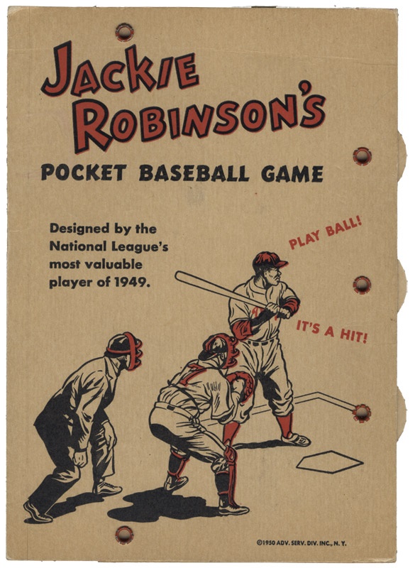 Jackie Robinson & Brooklyn Dodgers - 1950 Jackie Robinson&#39;s Pocket Baseball Game