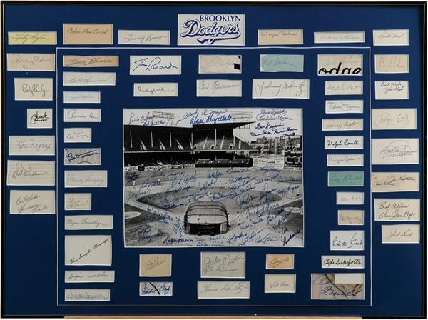 Jackie Robinson & Brooklyn Dodgers - Brooklyn Dodgers Autograph Display Collection (100+)