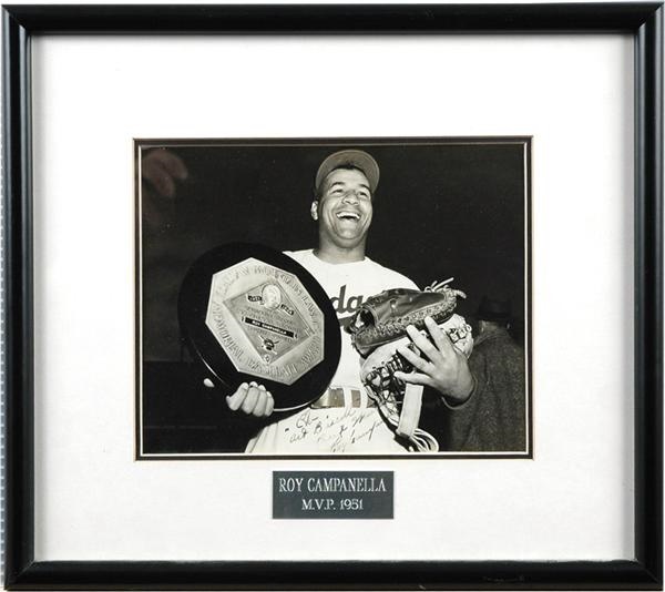 Jackie Robinson & Brooklyn Dodgers - Roy Campanella Vintage Signed 1951 MVP Photograph