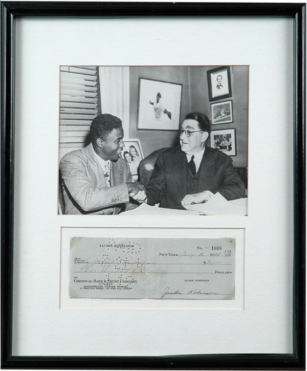 Jackie Robinson & Brooklyn Dodgers - 1948 Jackie Robinson Signed Personal Check