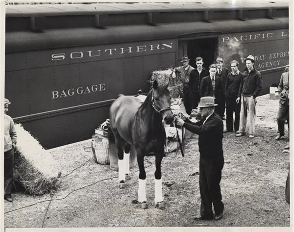 Horse Racing - Seabiscuit Arrives for War Admiral Race (1938)