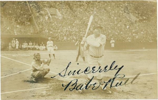 Babe Ruth - Babe Ruth Autographed Tour of Japan Photo