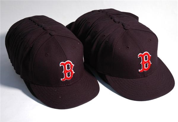Game Used Baseball - 2006 Boston Red Sox Labor Day Game Issued Hats (22)