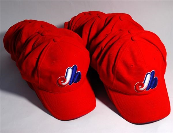 Game Used Baseball - 2004 Montreal Expos Game Used Batting Practice Hats (26)