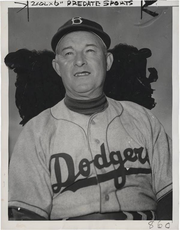 Kubina And The Mick - Chuck Dressen Brooklyn Dodgers Baseball Wire Photos (32)