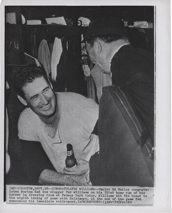 Kubina And The Mick - Ted Williams 521st HR Photo