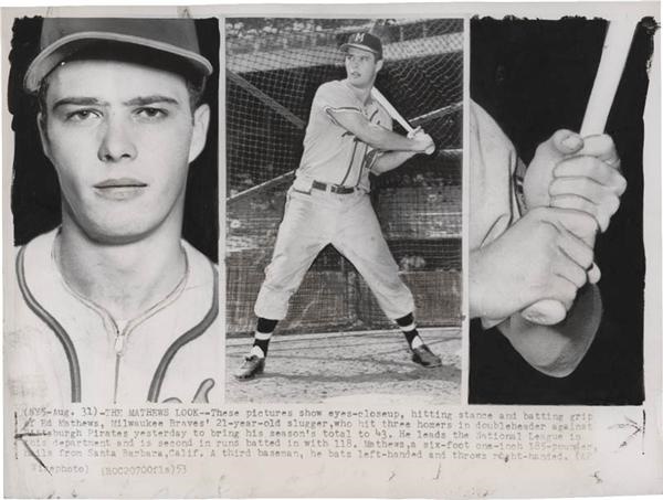 Kubina And The Mick - Eddie Mathews Baseball Photos (8)