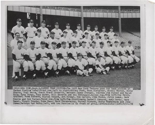 Kubina And The Mick - 1958 Yankees/ Braves Team Photos