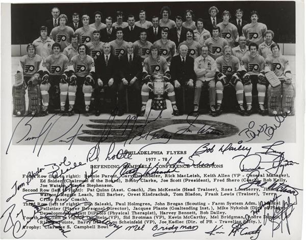 Hockey Autographs - 1977-78 Phiadelphia Flyers Team Signed Photo