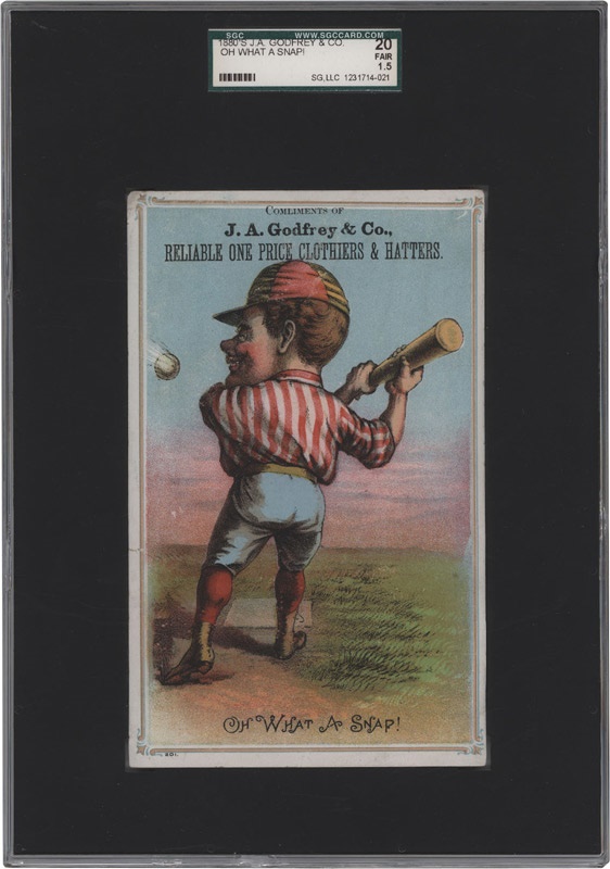 - Rare Large Tobin Baseball Trade Card SGC Graded