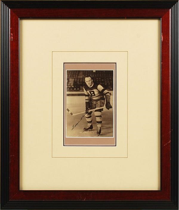 Hockey Autographs - Hall of Famer Eddie Shore Boston Bruins Signed Photograph