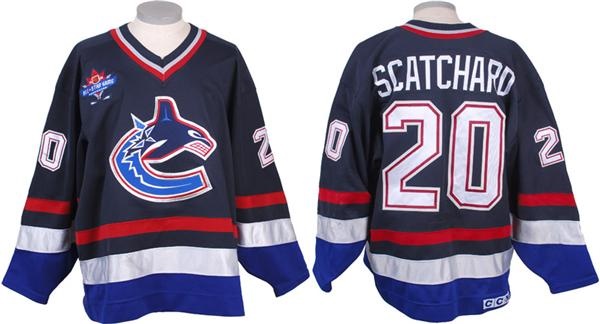 - 1997-98 Dave Scatchard Vancouver Canucks Game Worn Jersey