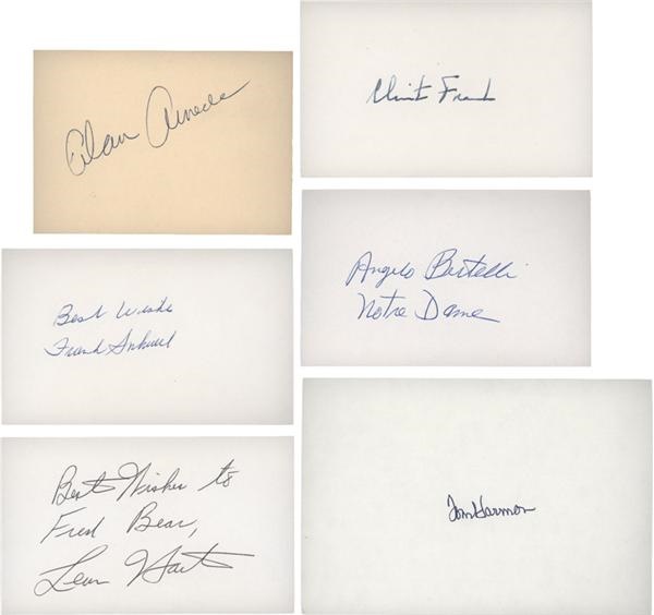 - 1930's and 1940's Heisman Trophy Winner Signed 3 x 5 Cards (13)