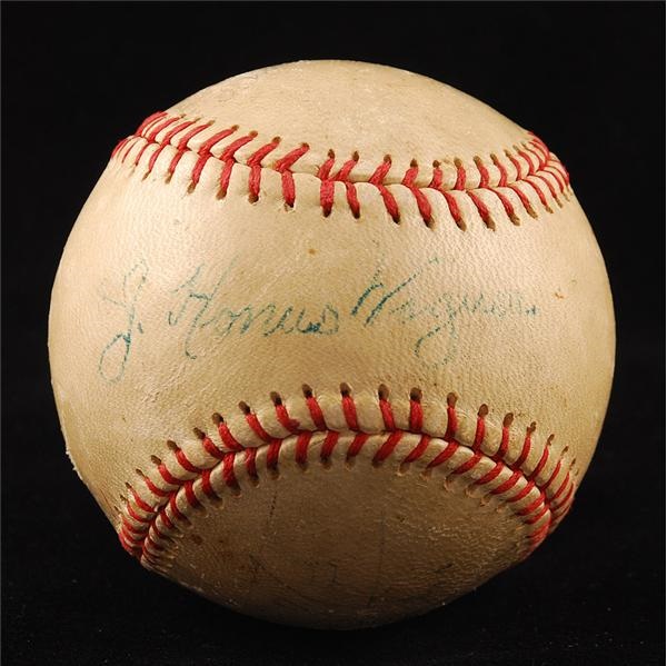 - Ty Cobb and Honus Wagner Signed Esquire All-Star Game Baseball