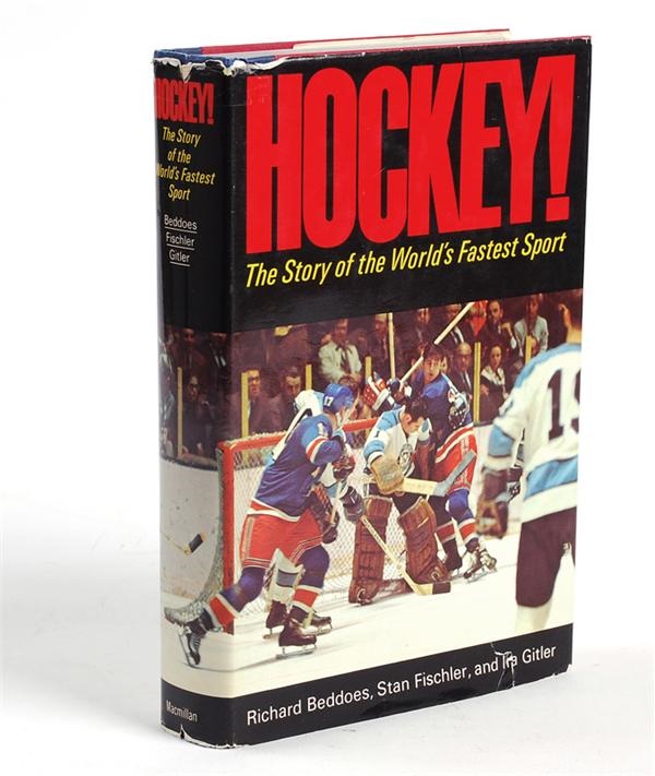 Hockey Autographs - 1969 "Hockey" 1st Ed Hardcover Book signed by 16 players with Sawchuk