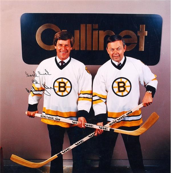 Hockey Autographs - Bobby Orr Boston Bruins Signed Oversized Hockey Photograph