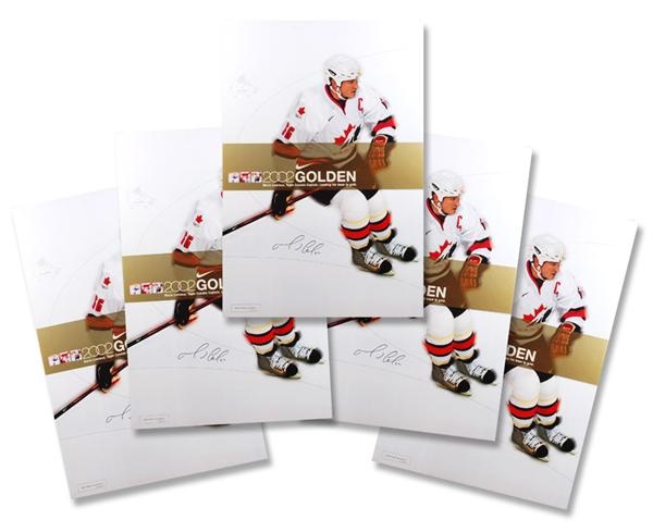 Hockey Autographs - Mario Lemieux Signed Nike Team Canada Advertising Posters (5)