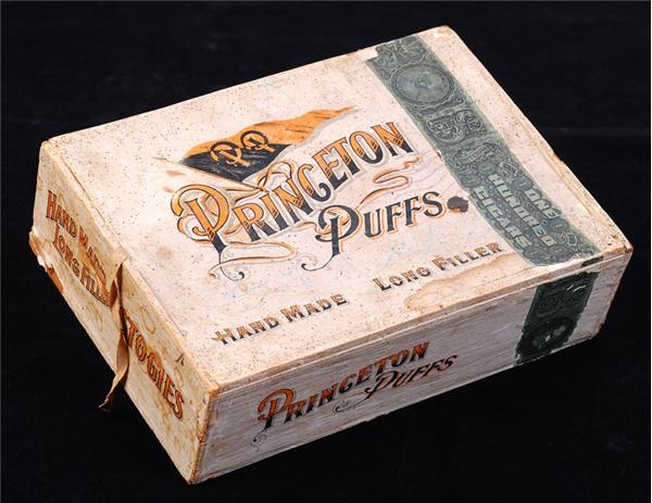 - Circa 1900 Princeton Puffs Cigar Box