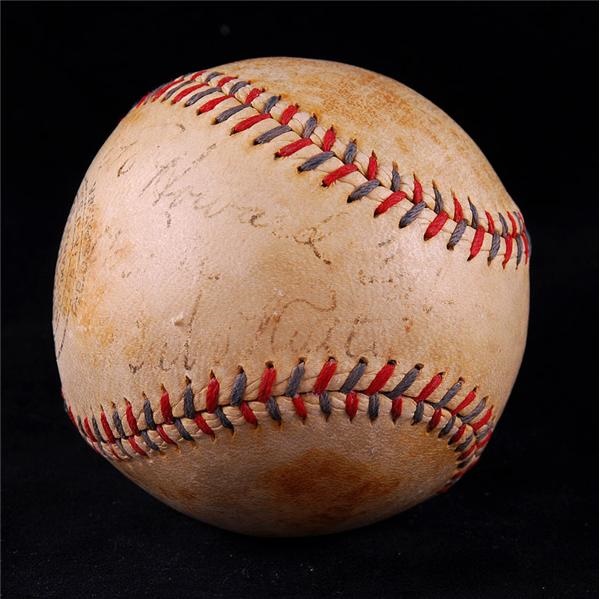 Babe Ruth - Babe Ruth Signed Baseball On Babe Ruth Special