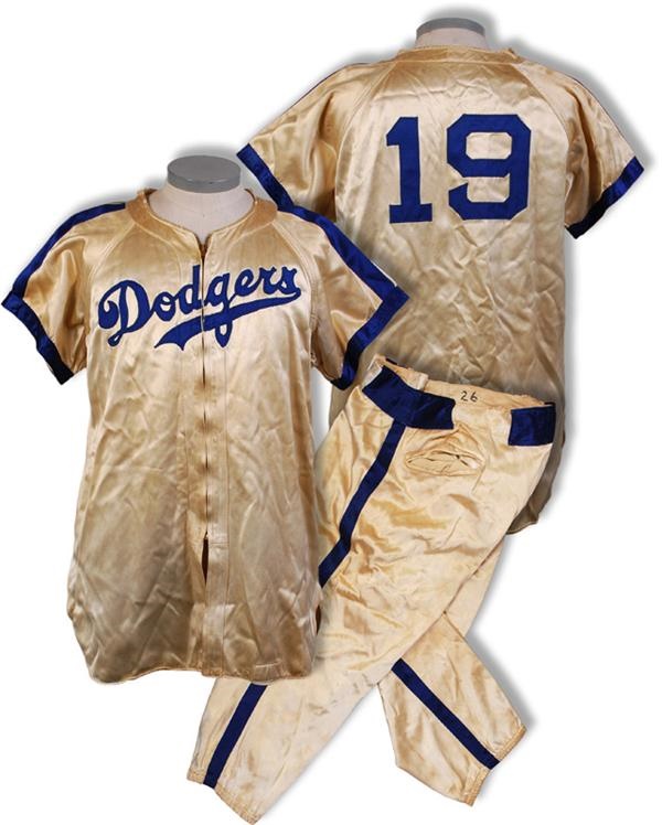 Jackie Robinson & Brooklyn Dodgers - 1948 Joe Hatten Brooklyn Dodger Game Worn Satin Uniform