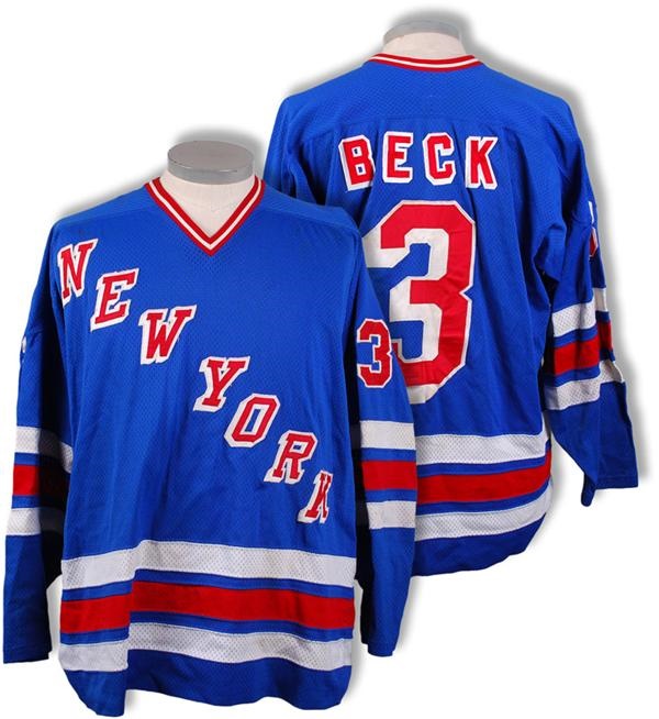 - 1979-80 Barry Beck New York Rangers Game Worn Jersey