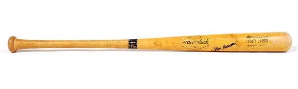 - 1973 Hank Aaron Game Used Bat