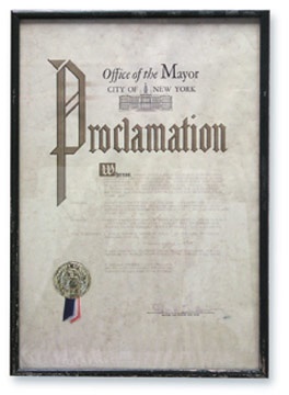 - 1969 Mickey Mantle Day Mayoral Proclamation (14x20")