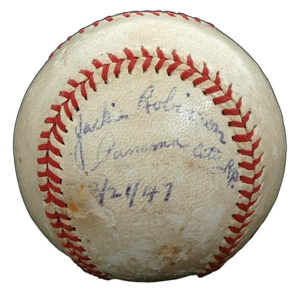 - Jackie Robinson 1947 Panama City Single Signed Baseball