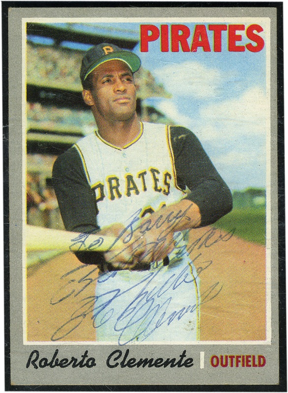 - Roberto Clemente Signed 1970 Topps Card to Barry Halper