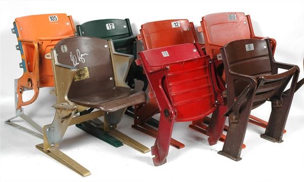 Stadium Artifacts - Collection of Plastic Stadium Seats (7)