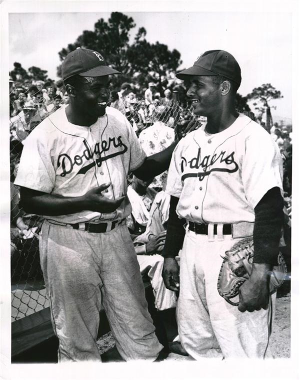 Jackie Robinson & Brooklyn Dodgers - Jackie Robinson and Roy Campanella (1948)