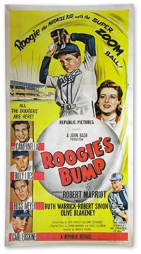 Jackie Robinson & Brooklyn Dodgers - 1954 Roogie’s Bump Three-Sheet Movie Poster (41x81")